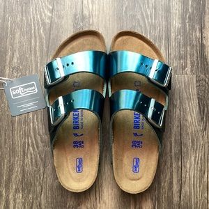 Metallic Blue Birkenstock